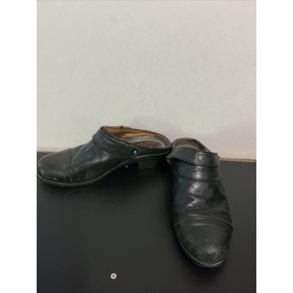 Ariat Black Leather Slingback Mule Clogs Womens Comfort Shoes 8.5 B